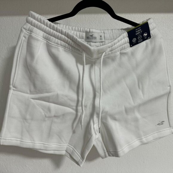 Hollister FLEECE ICON SHORTS SIZE M WHITE